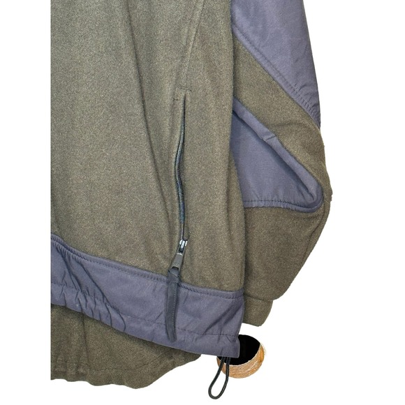Orvis Men's Jacket Outdoor‎ Vtg. 90's Fleece Colorblock Quarter Zip Green XL - Picture 3 of 9